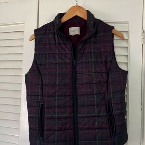 Loft Medium Plaid Puffer Vest